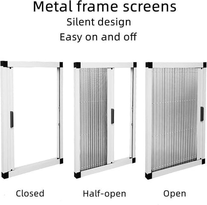 Window Screen, Skylight Frame Replacement Adjustable Assembled Mosquito Fiberglass Retractable Custom Windows Screen - CurtainsArt