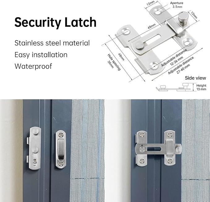 Stainless Steel Simple Door Bolt - CurtainsArt