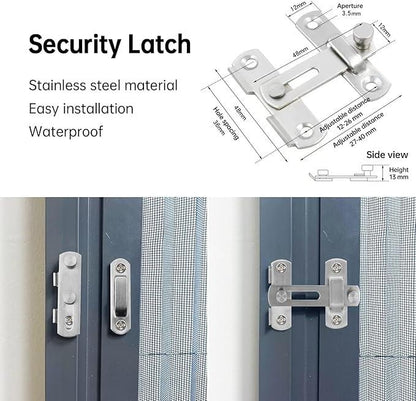 Stainless Steel Simple Door Bolt - CurtainsArt