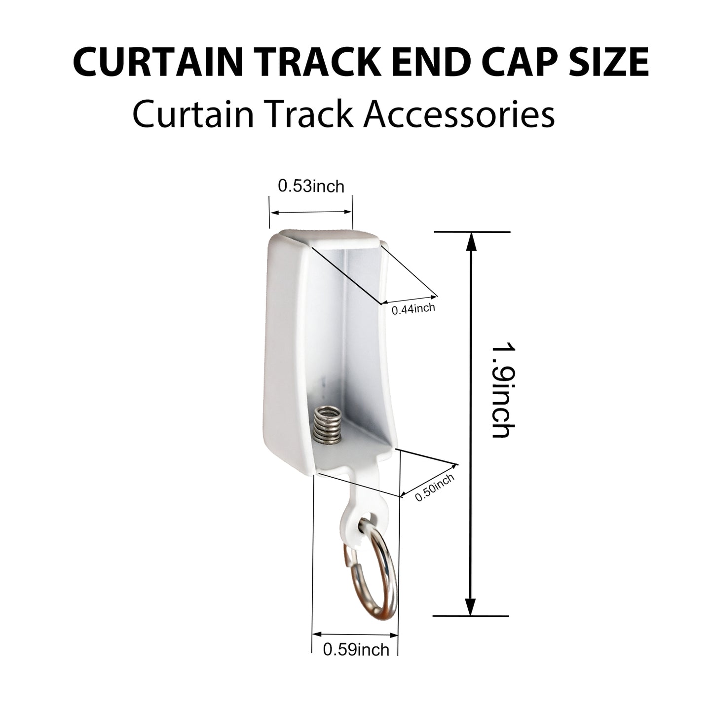 Flexible Curtain Track End Caps(4 PCS)