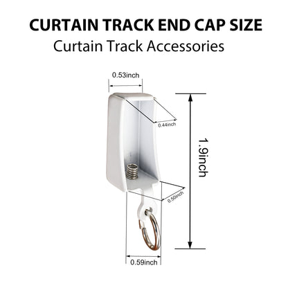 Flexible Curtain Track End Caps(4 PCS)