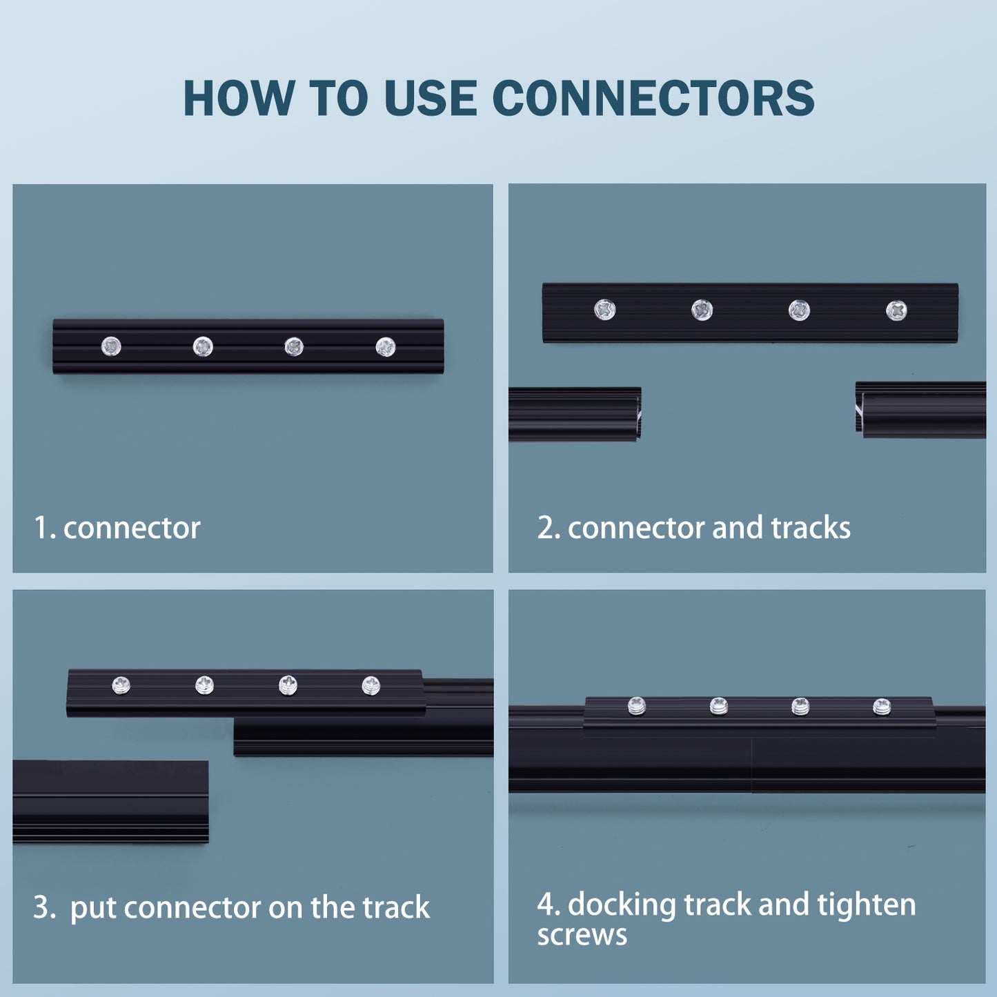 Flexible Curtain Track Connectors(6 PCS)