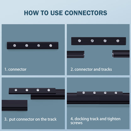 Flexible Curtain Track Connectors(6 PCS)