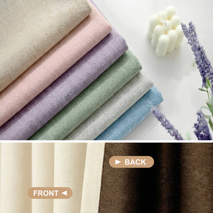 Custom Pleated Chenille Curtains with Rod Set