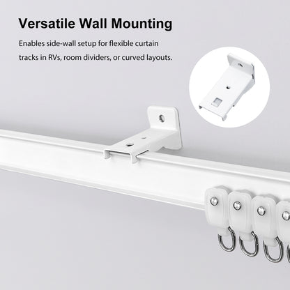 Flexible Curtain Track Wall Brackets(4 PCS)