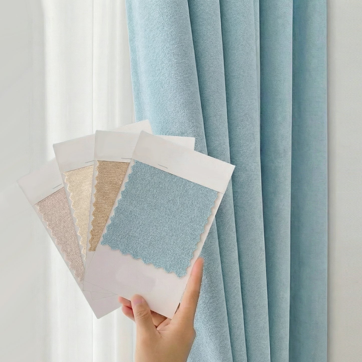 Custom Pleated Chenille Curtains with Track System