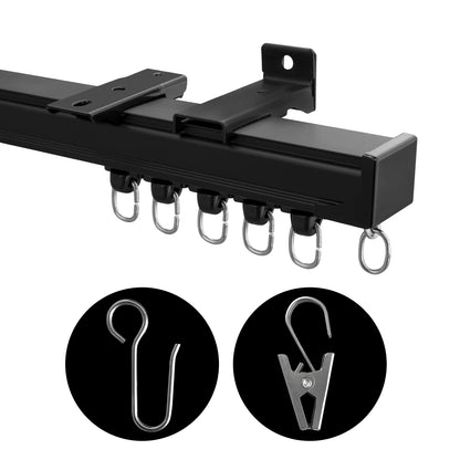 Ceiling or Wall Curtain Track（Black）