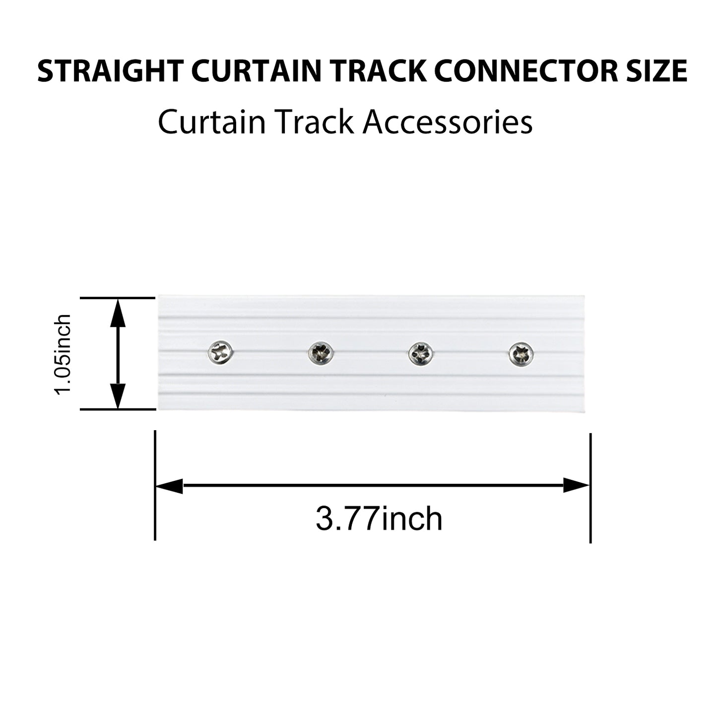 Straight Curtain Track Connectors(6 PCS)