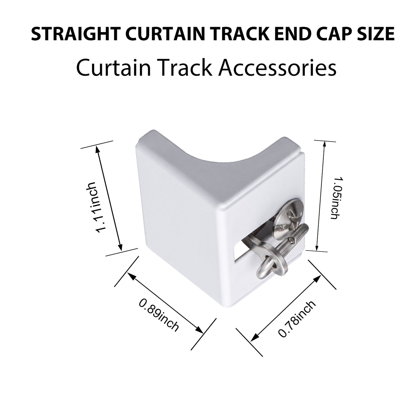 Straight Curtain Track End Caps(4 PCS)
