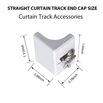 Straight Curtain Track End Caps(4 PCS)