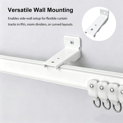 Straight Curtain Track Wall Brackets  (6 PCS)
