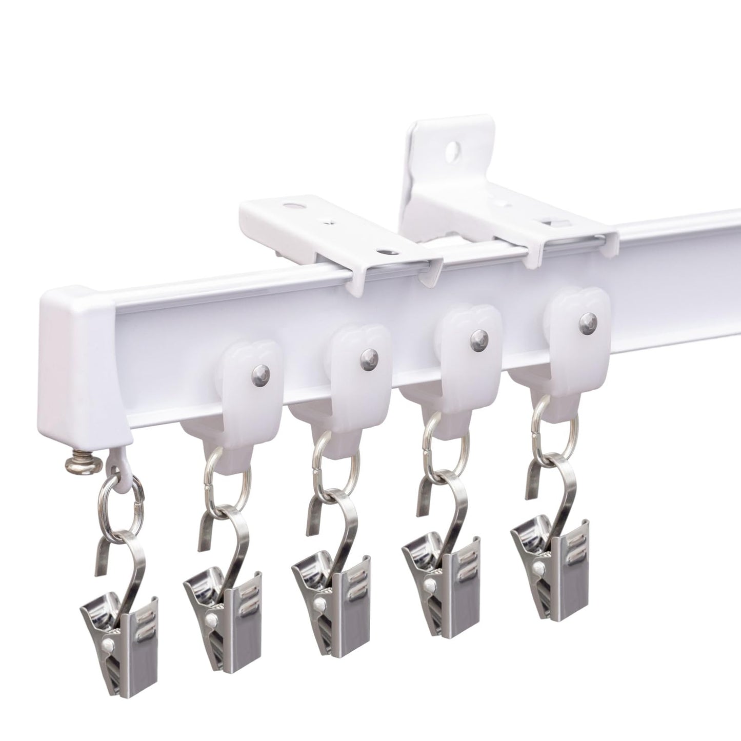 Ceiling Curtains Tracks Aluminum Flexible Bendable（white）