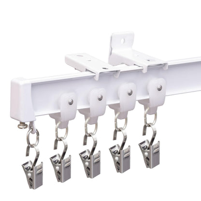 Ceiling Curtains Tracks Aluminum Flexible Bendable（white）