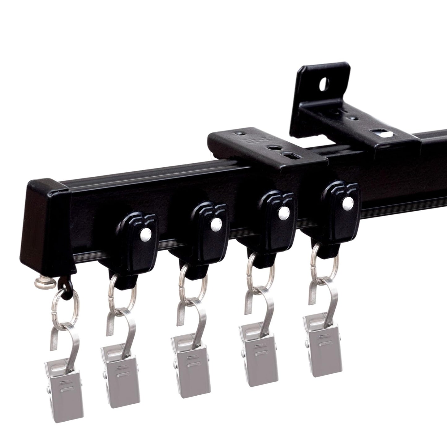 Ceiling Curtains Tracks Aluminum Flexible Bendable（black）