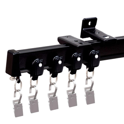 Ceiling Curtains Tracks Aluminum Flexible Bendable（black）