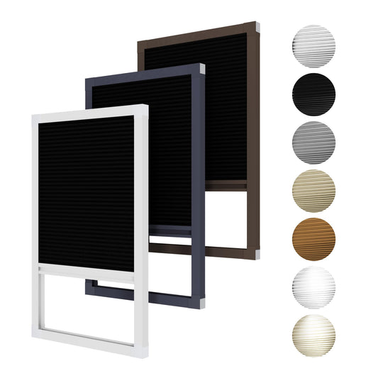 Cellular Shades Cordless Blackout, Skylight Blinds for Windows Roof Window Shades for Home, Room Darkening Honeycomb Blinds for Doors - Custom Cut to Size