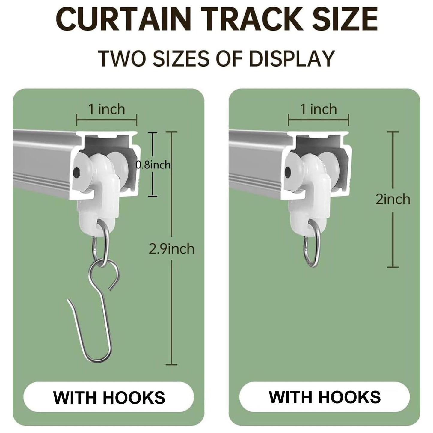 Ceiling or Wall Curtain Track（White）