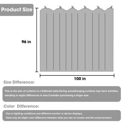 (Beige)High-Density Silk-Look Blackout Divider Curtain