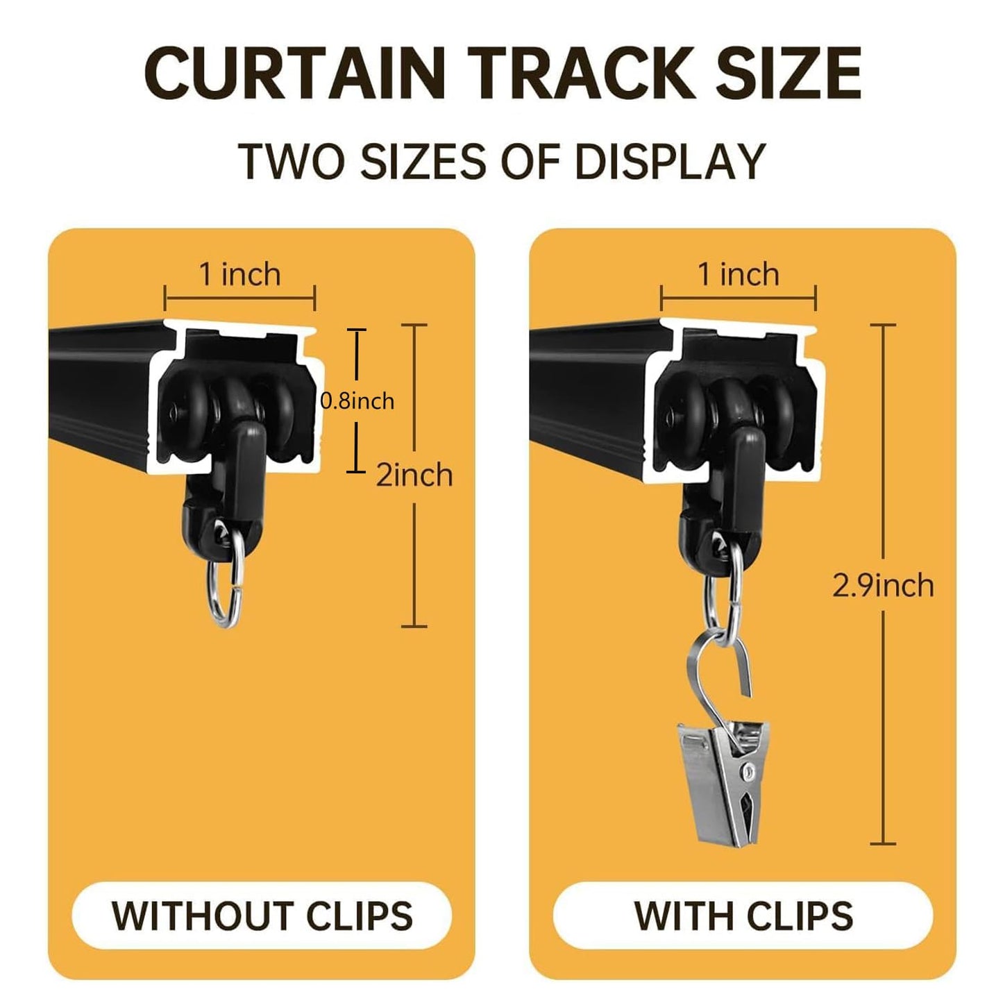 Aluminum Straight Curtain Track (Clip Gliders)
