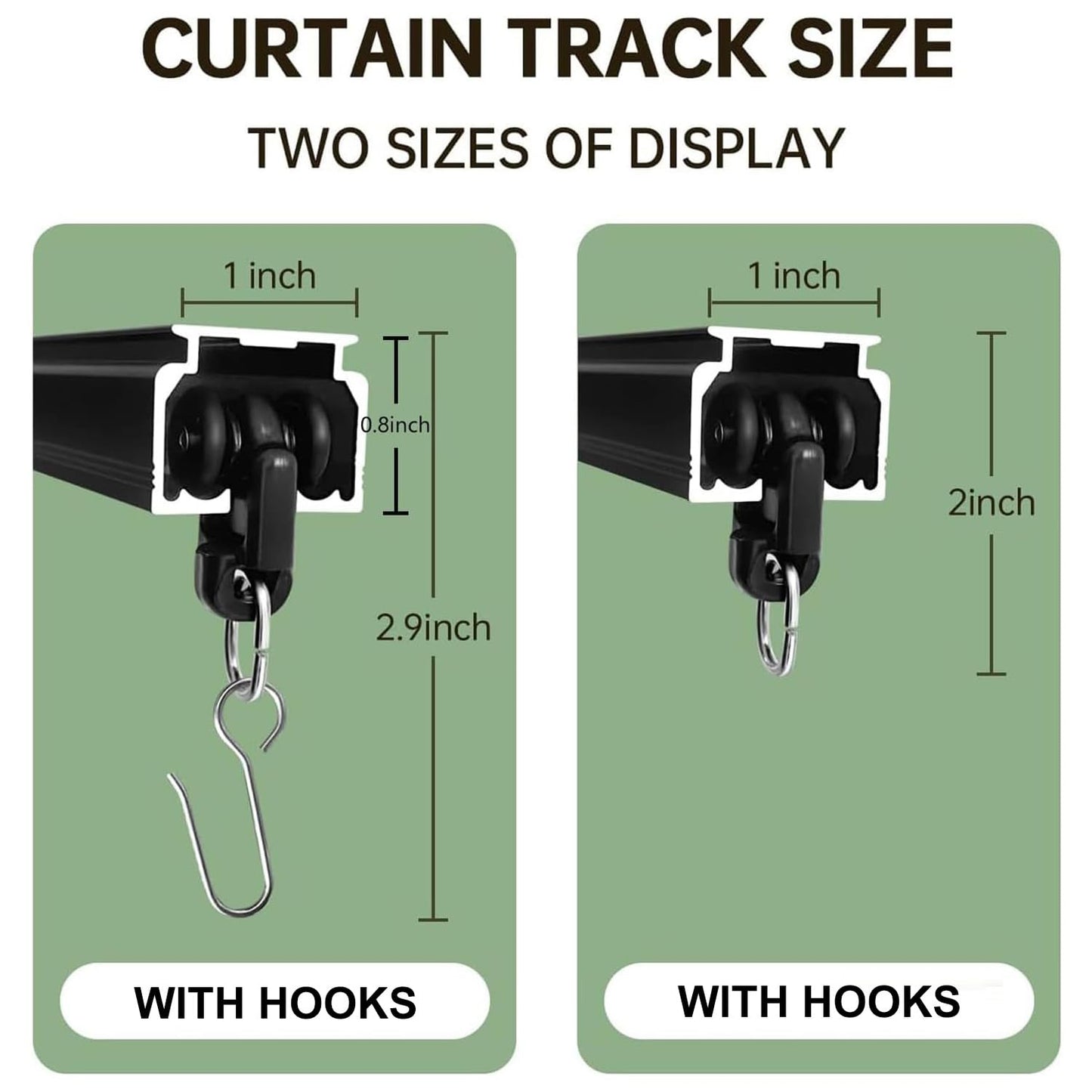 Aluminum Straight Curtain Track (Hook Gliders)