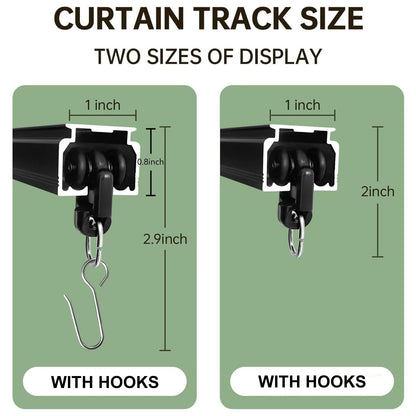 Aluminum Straight Curtain Track (Hook Gliders)
