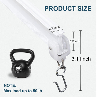 Ceiling Curtains Tracks Aluminum Flexible Bendable（white）