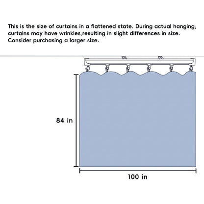 (Light-grey)High-Density Silk-Look Blackout Divider Curtain & White Track Kit