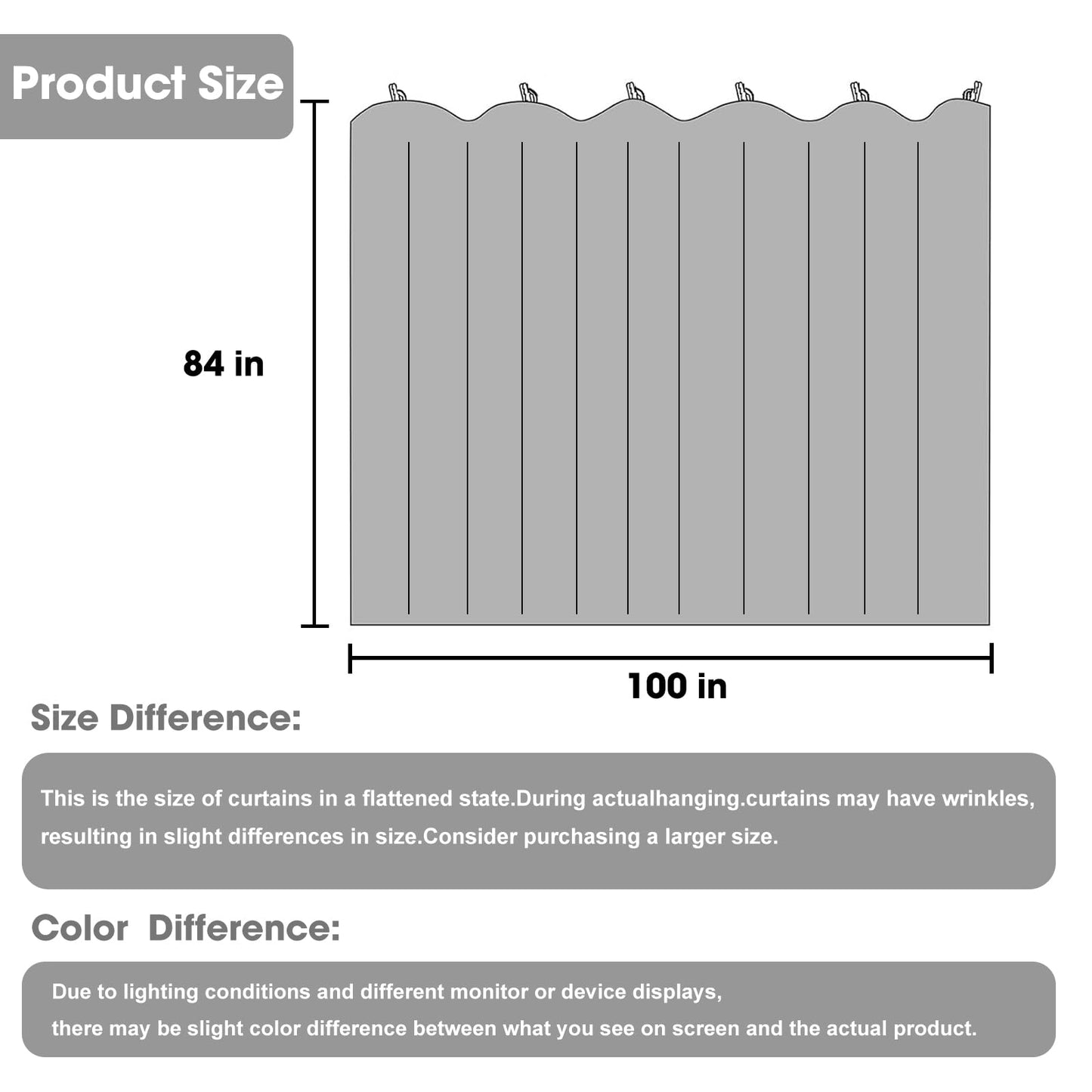 (Grey)High-Density Silk-Look Blackout Divider Curtain & White Track Kit