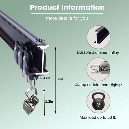 Flexible Aluminum Bendable Track (Clip Gliders)