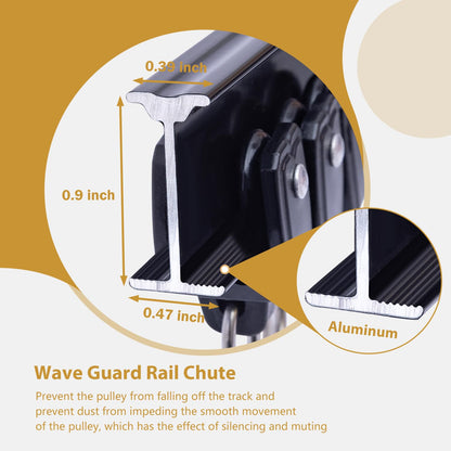 Ceiling Curtains Tracks Aluminum Flexible Bendable（black）