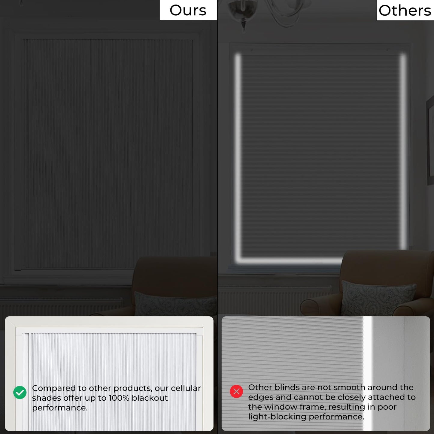 Custom Cellular Shade, Blackout Cordless Cellular Shades & Blinds Honeycomb Windows Shades