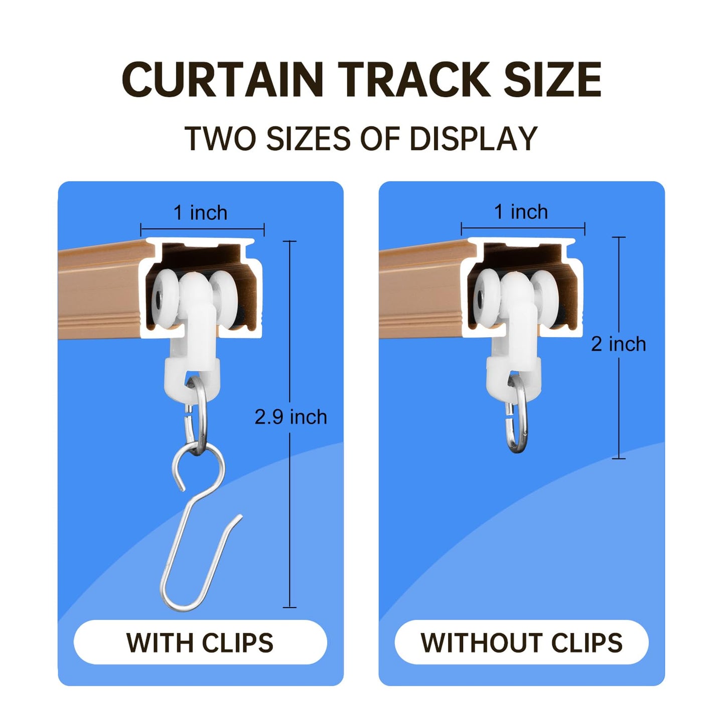 Ceiling or Wall Curtain Track（Golden）