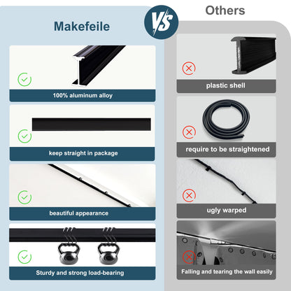 Flexible Aluminum Bendable Track (Hook Gliders)