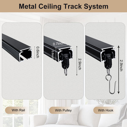 Direct Mount Heavy Duty Aluminum Curtain Track System（Hook Gliders）