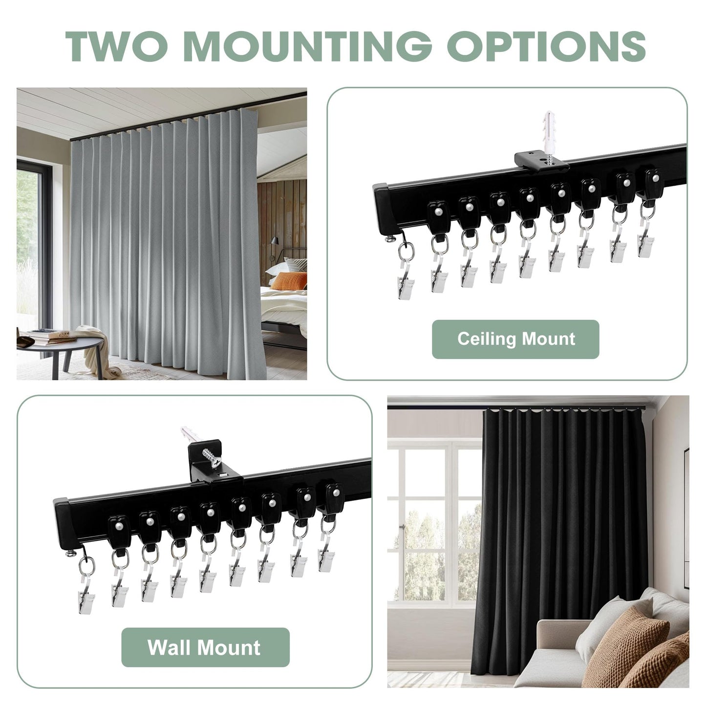 Flexible Aluminum Bendable Track (Clip Gliders)