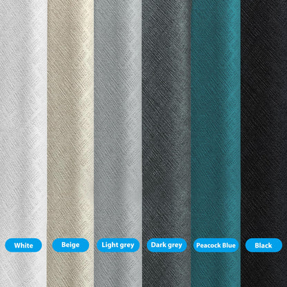 （Grey）Benny Thermal Textured Woven Blackout Divider Curtain