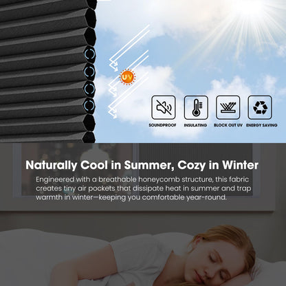 Custom Cellular Shade, Blackout Cordless Cellular Shades & Blinds Honeycomb Windows Shades