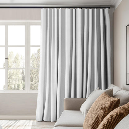 (White)Benny Thermal Textured Woven Blackout Divider Curtain