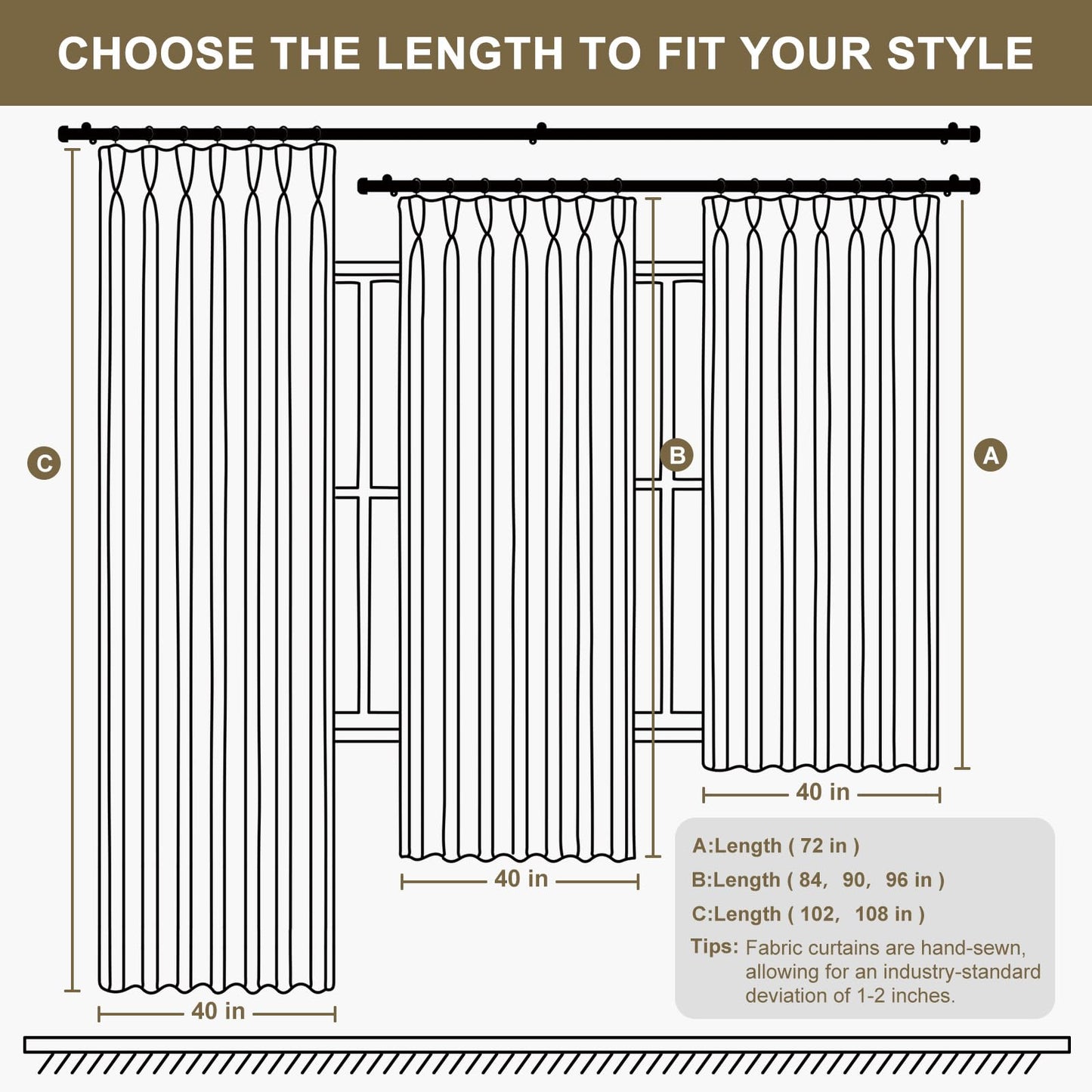 （Greyish White）Total Blockout Pinch Pleat Curtains