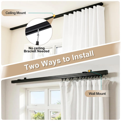 Direct Mount Heavy Duty Aluminum Curtain Track System（Hook Gliders）