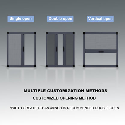 No-Drill Retractable Window Screen - Custom Folding Mesh & Aluminum Frame
