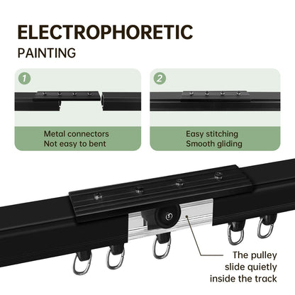 Aluminum Straight Curtain Track (Hook Gliders)