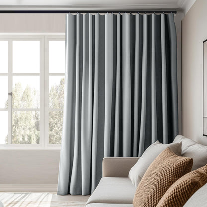 （Grey）Benny Thermal Textured Woven Blackout Divider Curtain