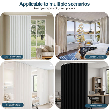 Ceiling Curtains Tracks Aluminum Flexible Bendable（white）