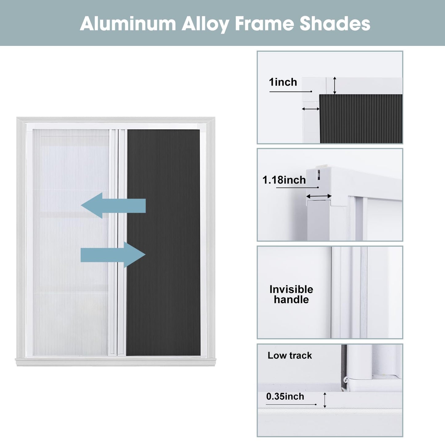 Day & Night Cordless Cellular Shades - Dual Sheer & Blackout Honeycomb Blinds (Custom Size)