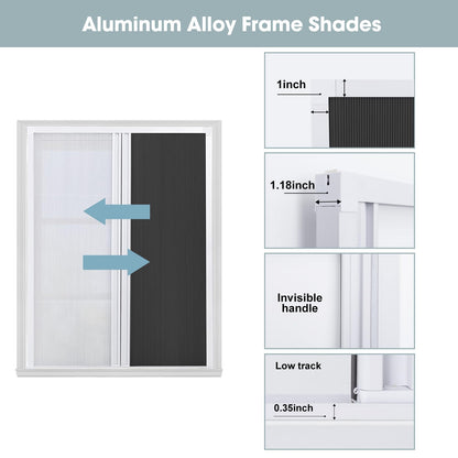 Day & Night Cordless Cellular Shades - Dual Sheer & Blackout Honeycomb Blinds (Custom Size)