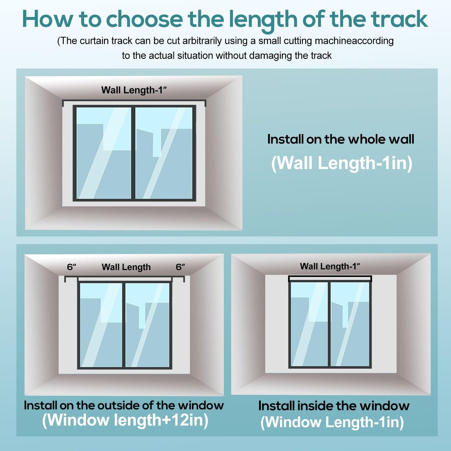 Silent Heavy-Duty Double Curtain Track (Ceiling Mount)