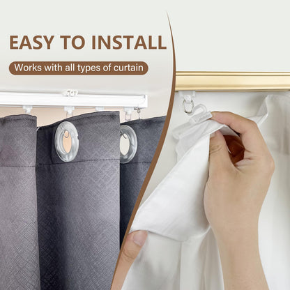 Aluminum Straight Curtain Track (Hook Gliders)