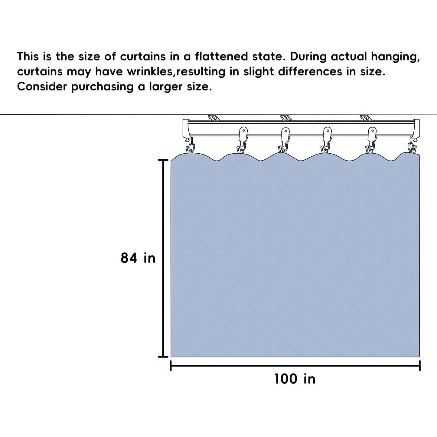 Total Blackout Room Divider Curtain - Thermal & Noise Reducing(Black)