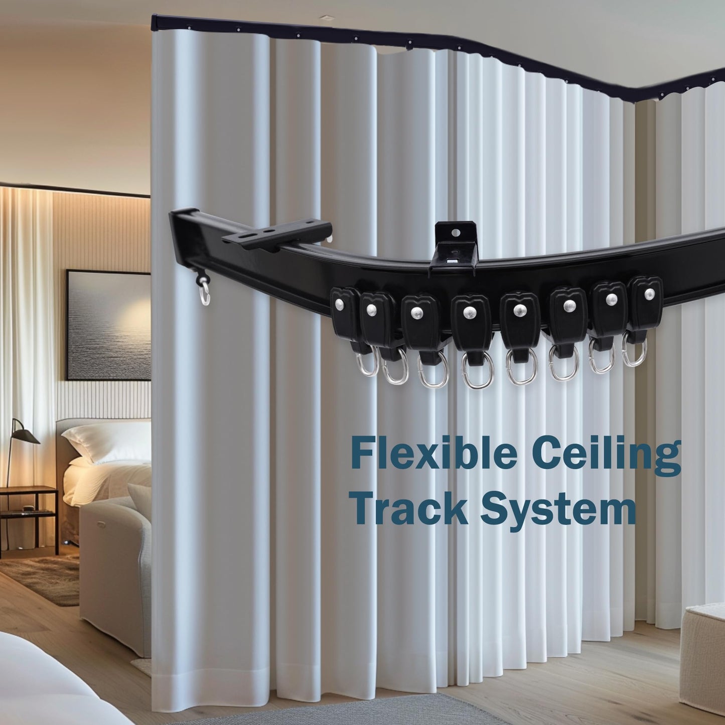 Flexible Aluminum Bendable Track (Hook Gliders)